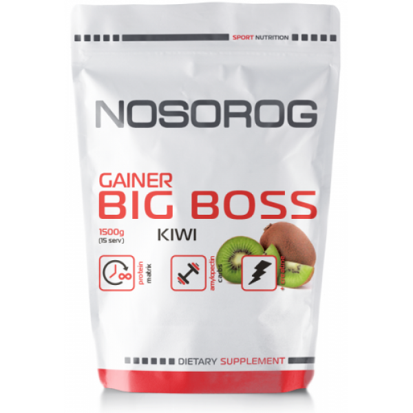 

Гейнер Высокоуглеводный Nosorog Nutrition Bid Boss Gainer 1.5 кг Ваниль