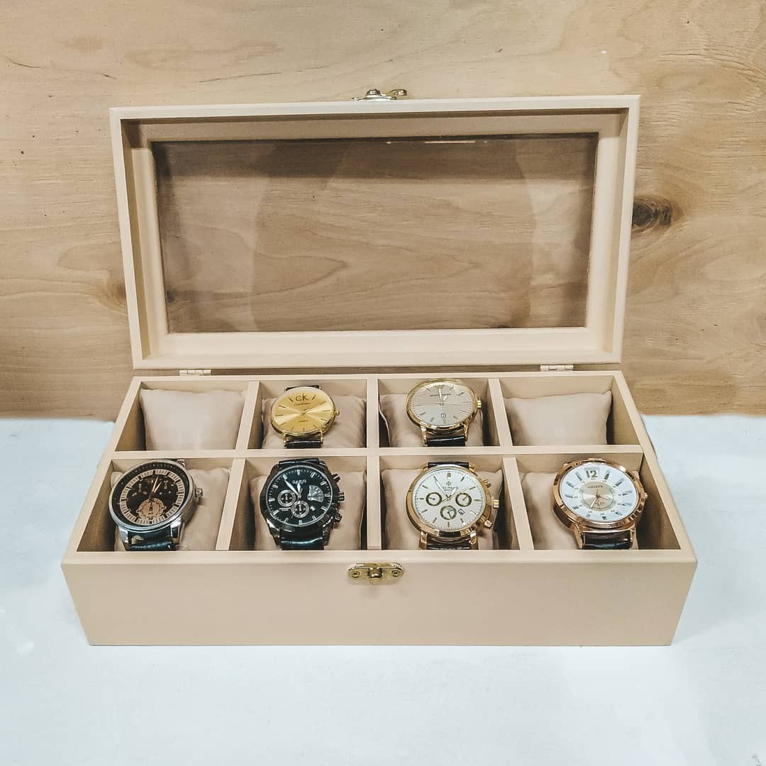 

Шкатулка Wooden Organizer для 8 часов ,310*155*100мм