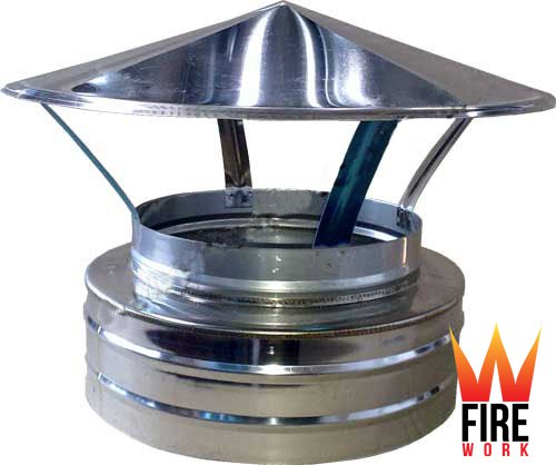 

Дымоход Грибок термо ø140/200 Fire Work Нержавеющая сталь/ AISI 304 0.6мм утепленный