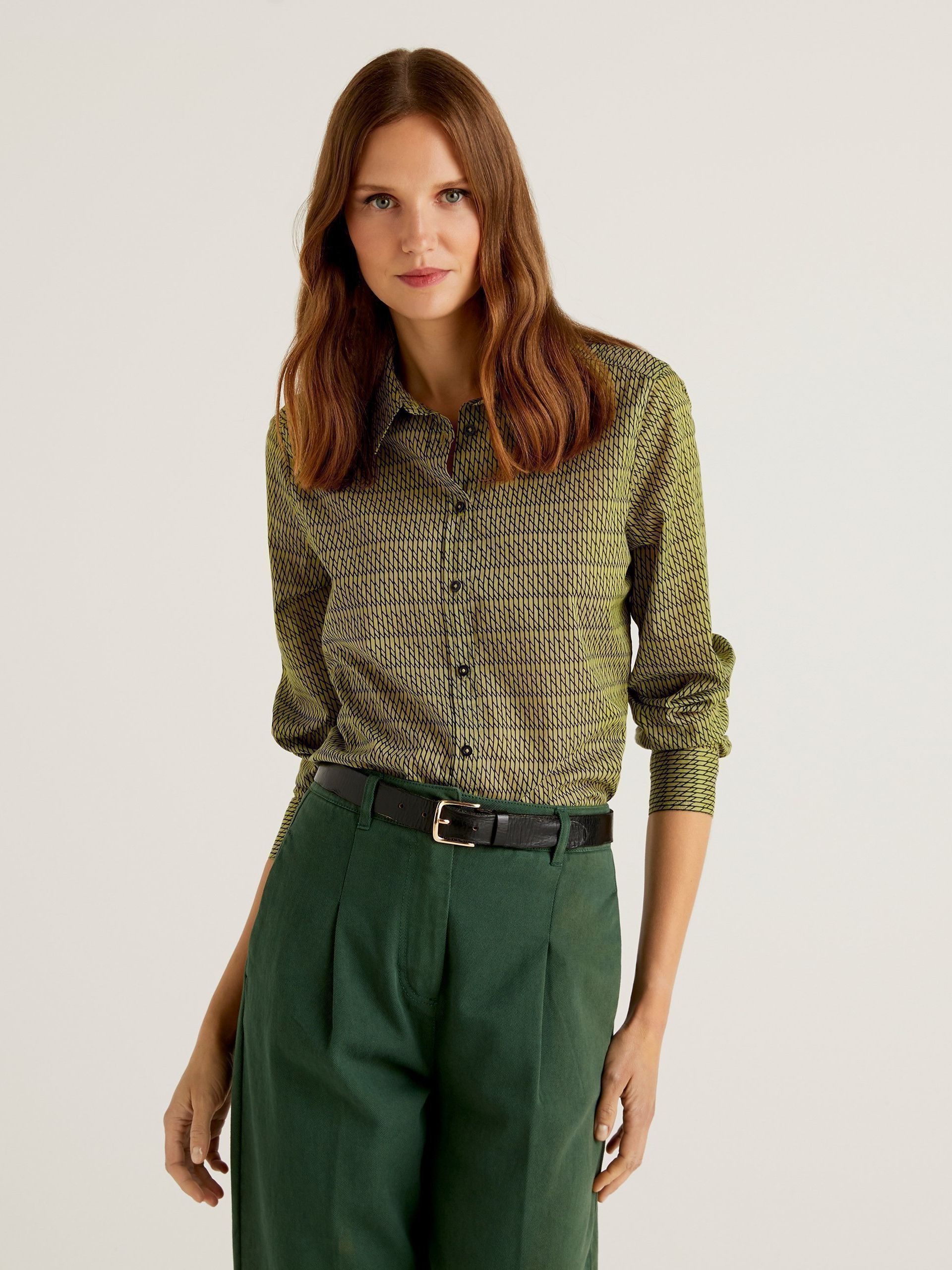 

Рубашка United Colors of Benetton 5OA95Q8U4-67Q, Рубашка United Colors of Benetton 5OA95Q8U4-67Q S