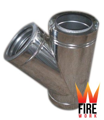 

Дымоход Тройник термо 45 ø130/230 Fire Work Нержавеющая сталь/Оцинкованная сталь AISI 321 1мм утепленный