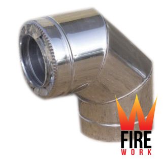 

Дымоход Колено термо 90 ø100/160 Fire Work Нержавеющая сталь/Нержавеющая сталь AISI 304 0.6мм утепленный