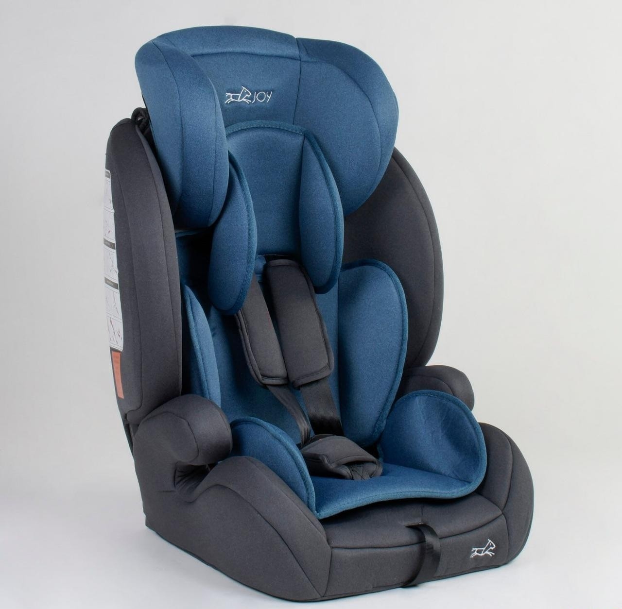 

Детское автокресло JOY система ISOFIX универсальное группа 1 2 3 вес ребенка от 9-36 кг черный с синим (25525)