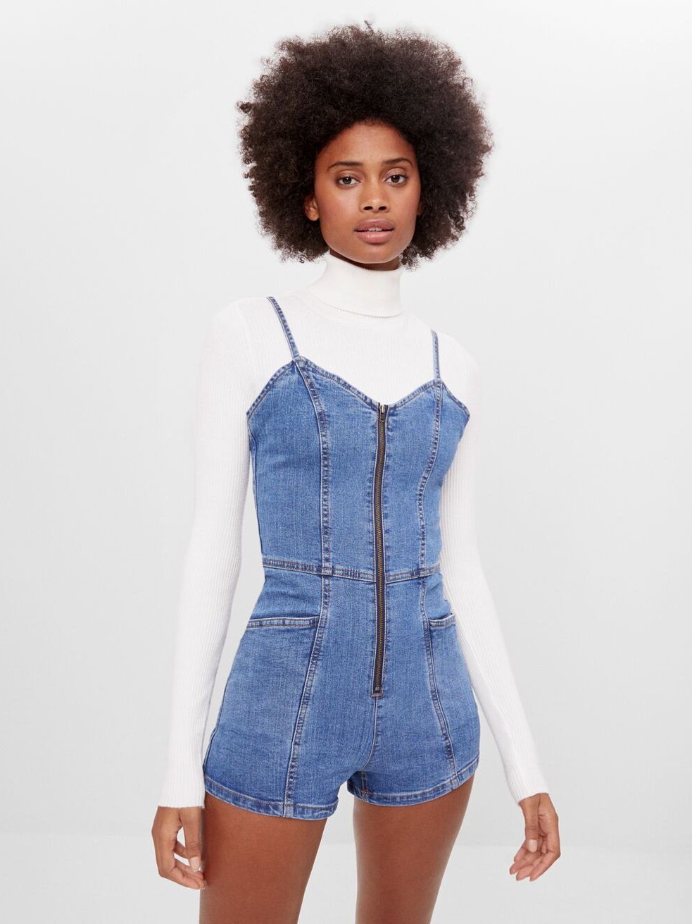

Комбинезон джинсовый Bershka 2952/335/428 M Синий