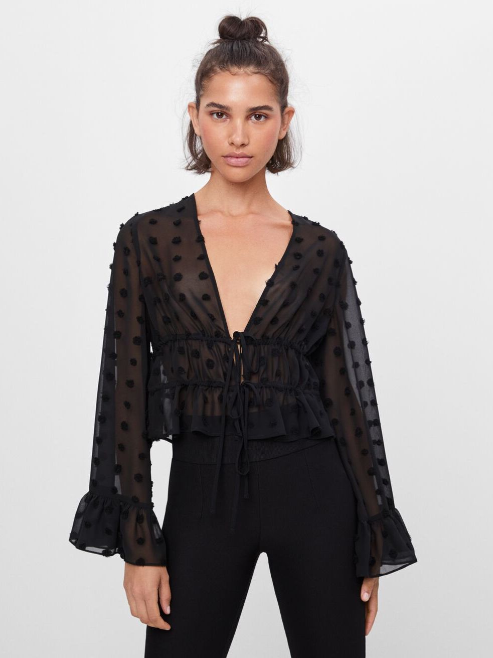 

Блузка Bershka 5811/692/800  Черная, Блузка Bershka 5811/692/800 XS Черная