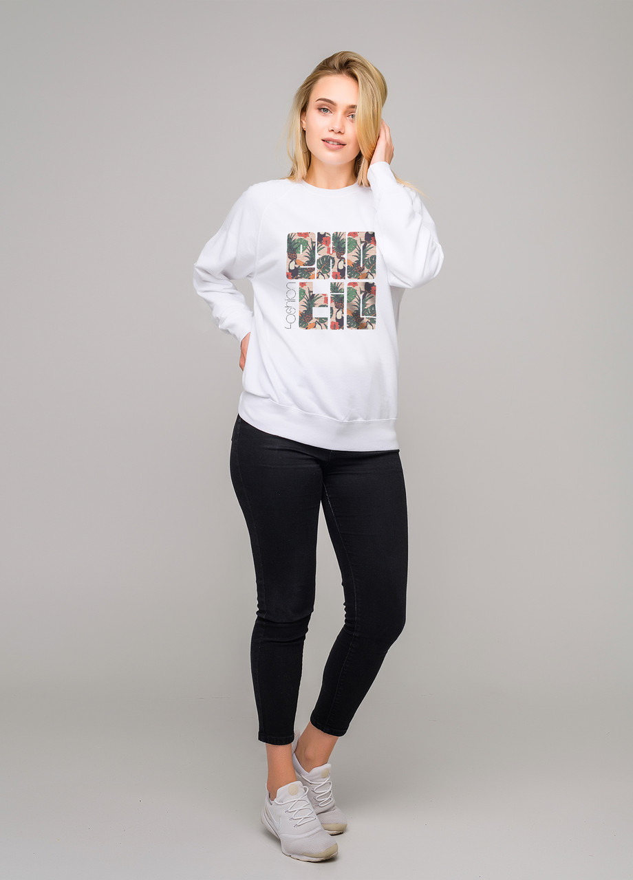 

Свитшот белый LOYS exostic fashion, Свитшот белый LOYS exostic fashion S