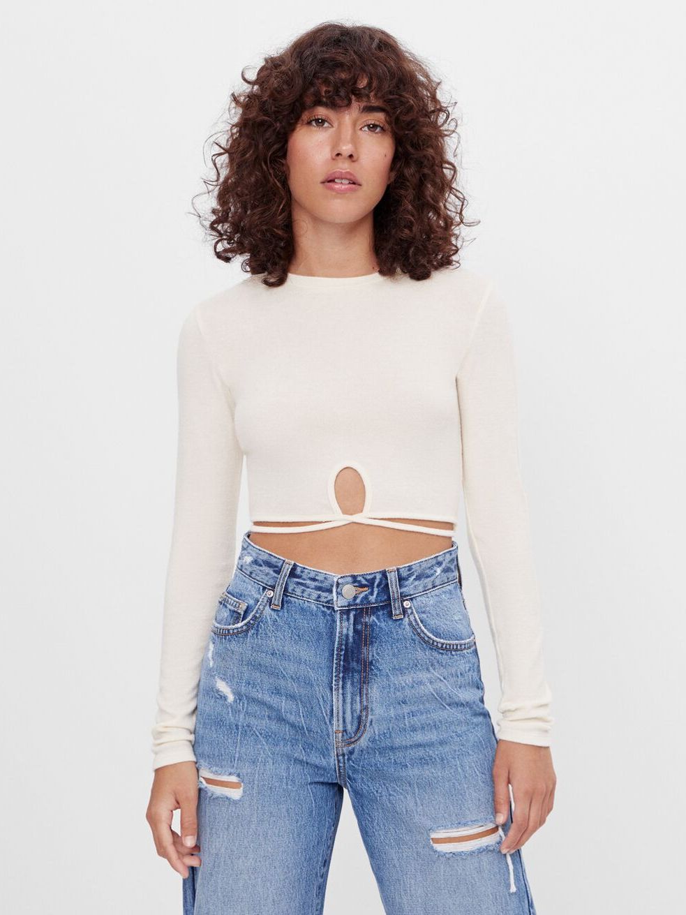 

Топ Bershka 7601/187/251  Молочный, Топ Bershka 7601/187/251 L Молочный