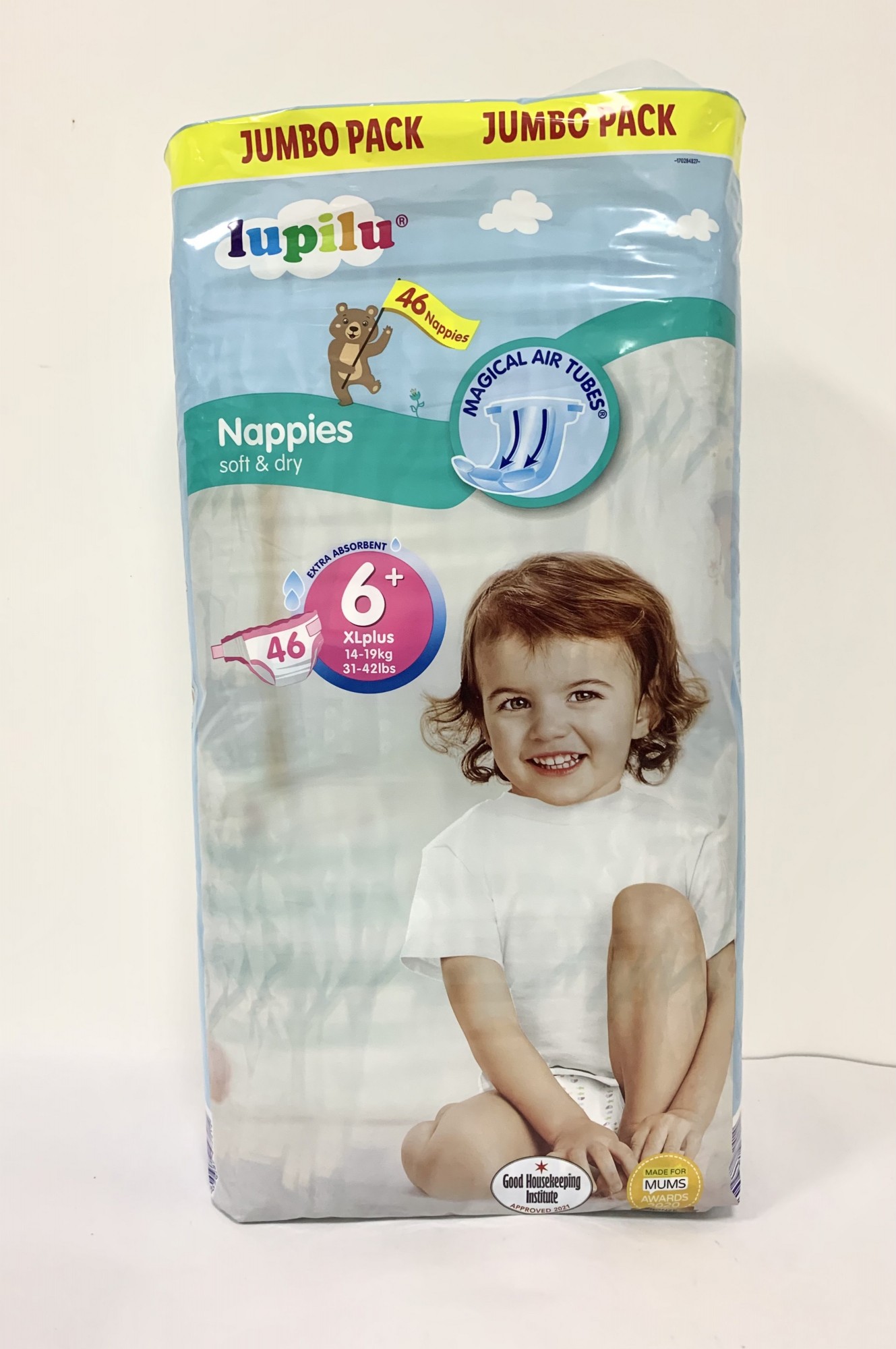 

Підгузки дитячі Lupilu soft&dry 6+ розмір, 14-19 кг, 46 штуки