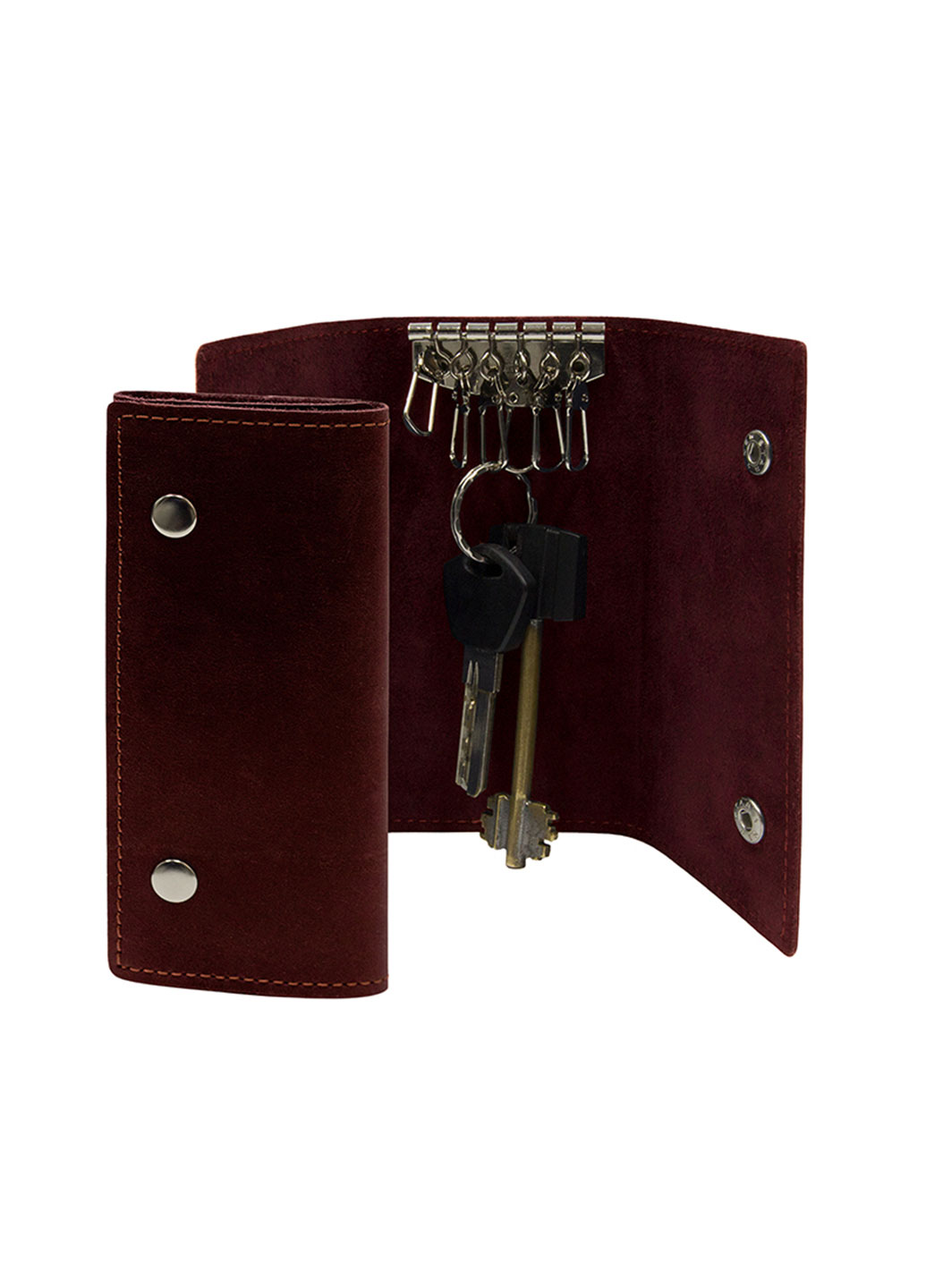 

Кожаная ключница BermuD бордовая B 10-18Br-03