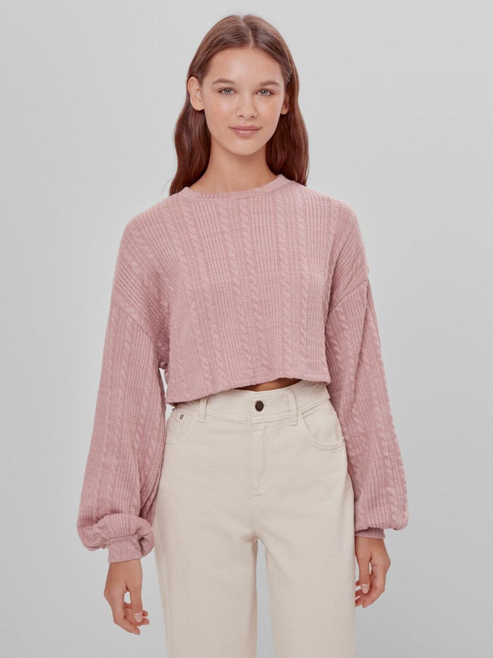 

Джемпер Bershka 6320/813/146  Бледно-розовый, Джемпер Bershka 6320/813/146 L Бледно-розовый