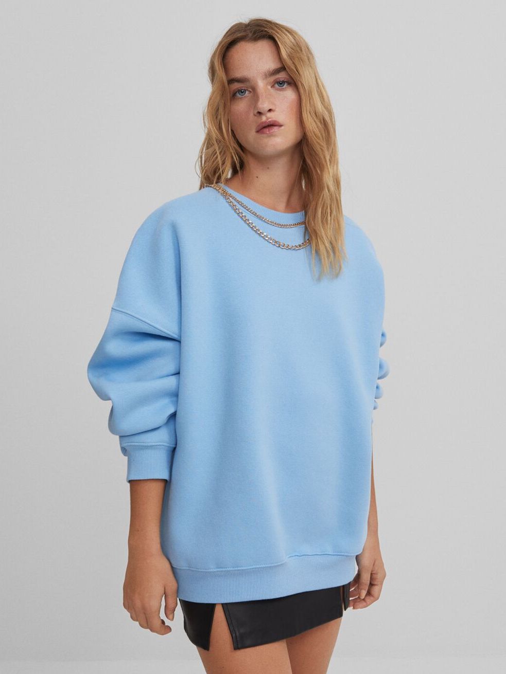 

Свитшот Bershka 6858/538/427 M Голубой