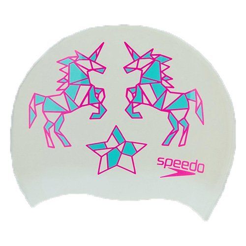 

Шапочка для плавания детская Slogan Print Speedo Бело-розовый (60443008)