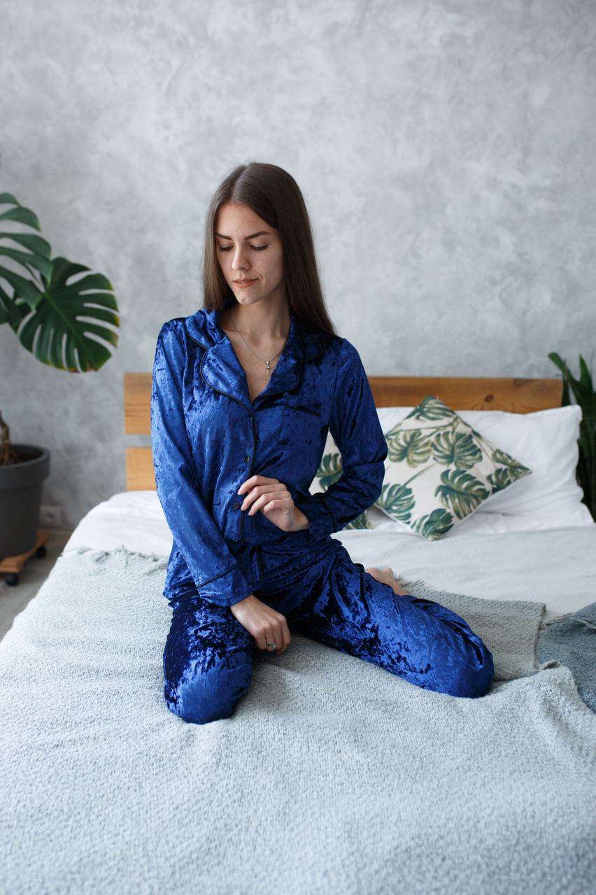 

Кофта с штанами велюр Shuna Comfort Синий S/M/L