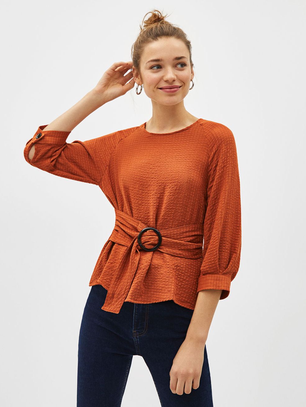 

Блузка Bershka 5860/657/732  Горчичная, Блузка Bershka 5860/657/732 M Горчичная