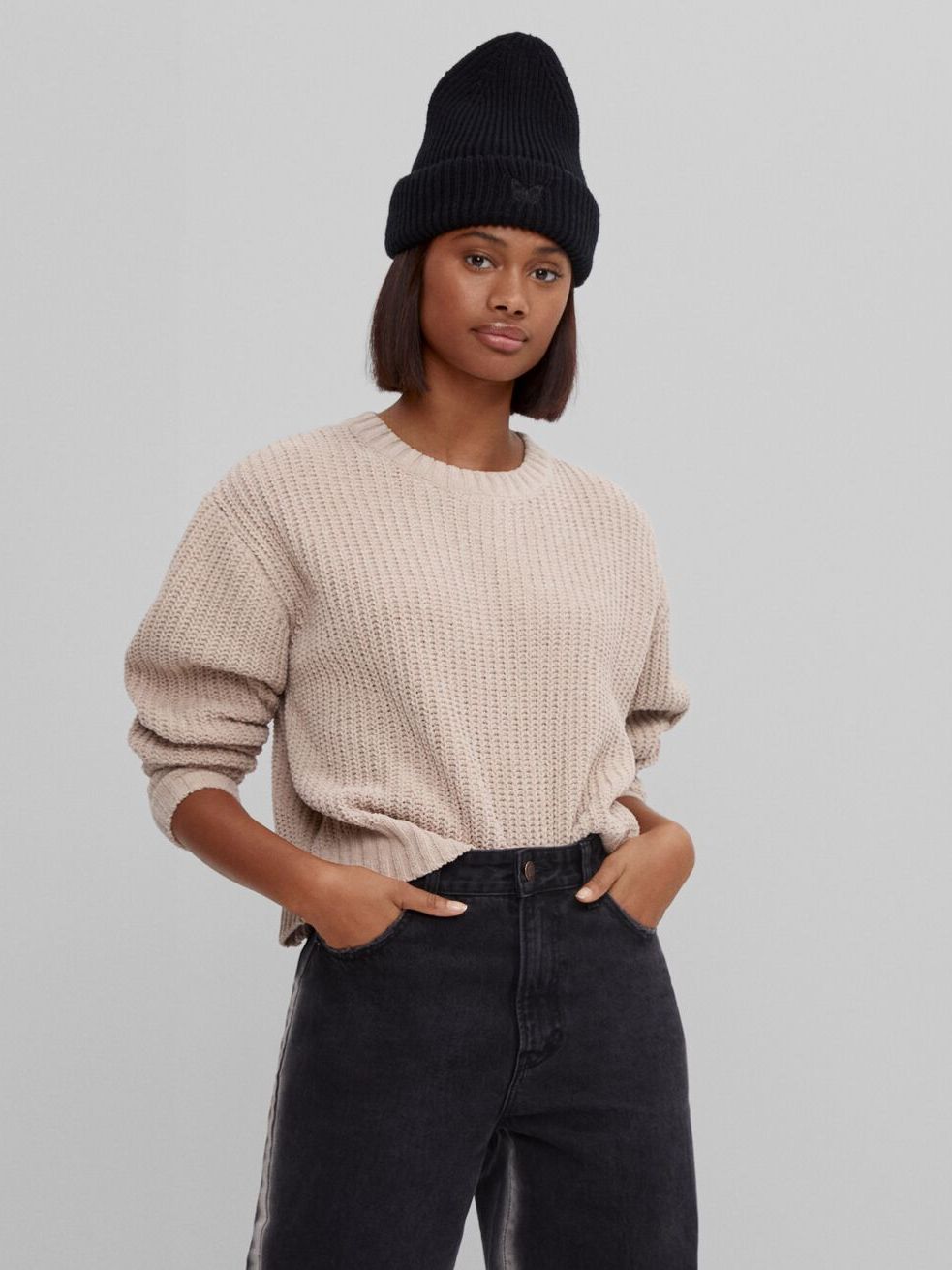 

Джемпер Bershka 7093/376/742 S Бежевый