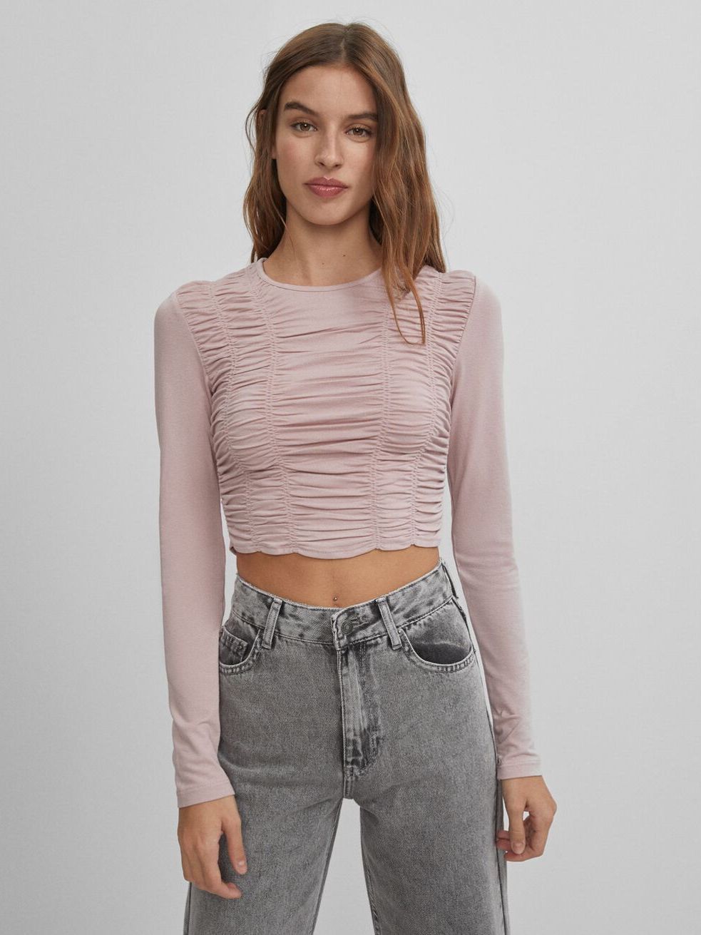 

Топ Bershka 7380/813/613 S Нежно-розовый