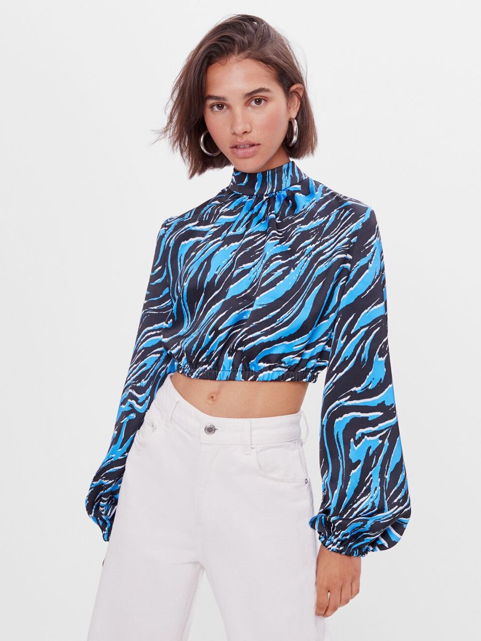 

Топ Bershka 7400/405/400 L Синий