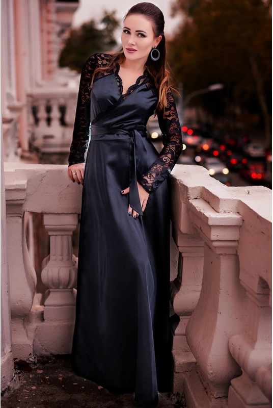 

Fashions • Платье длинное Сатира Fashions  черный (812-лб, Fashions • Платье длинное Сатира Fashions 44 черный (812-лб)