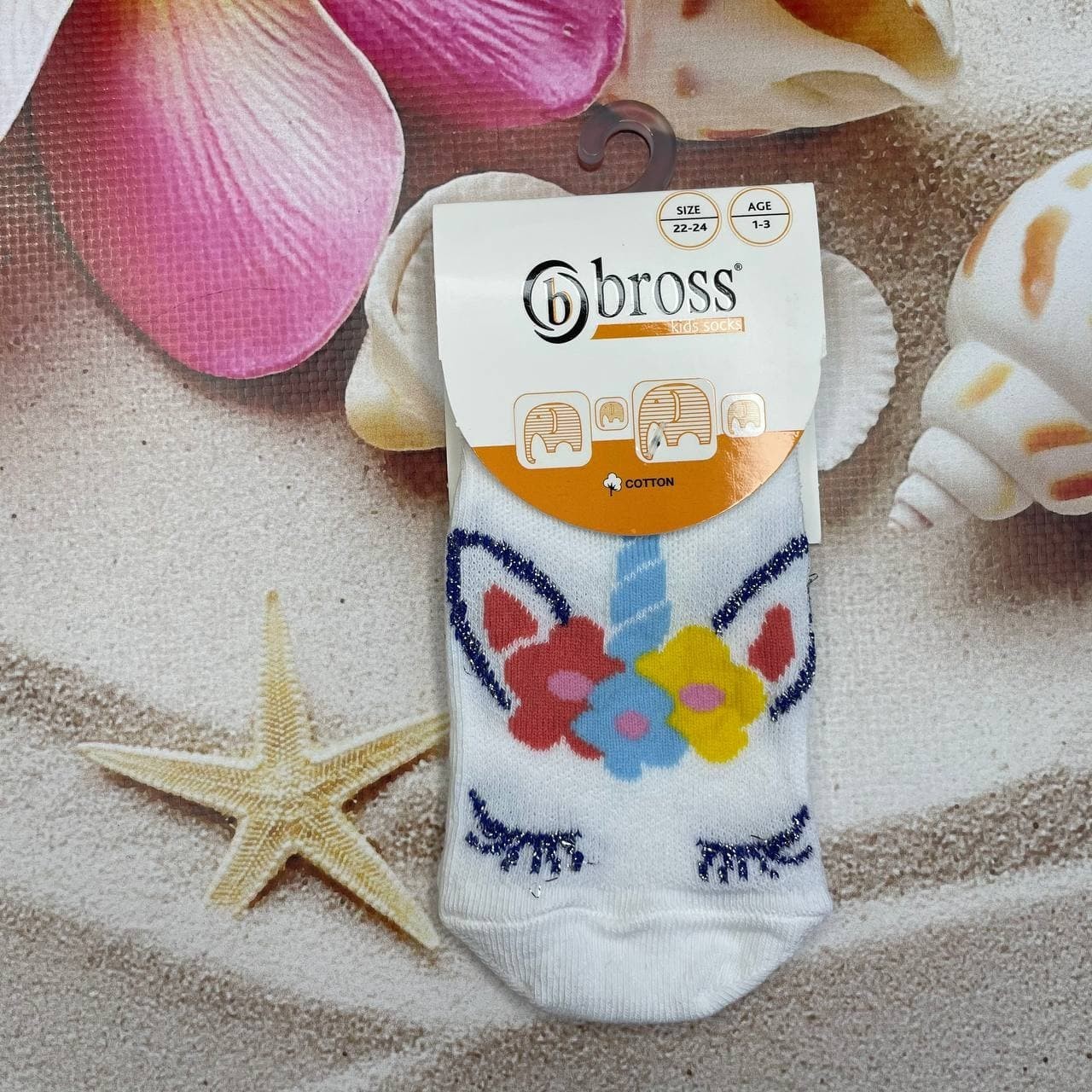 

Носки детские Bross -14р Единорог Бело-синие, Носки детские Bross 10-14р Единорог Бело-синие