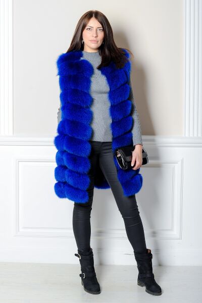 

Жилетка BG-Furs из песца 44 Голубая (Р-Ж-10-22-Электрик-44)