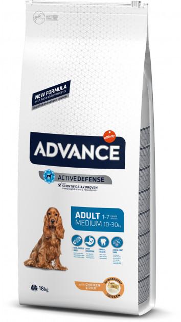 

Сухой корм для собак Advance Dog Medium Adult 18 кг. для взрослых собак средних пород, курица и рис