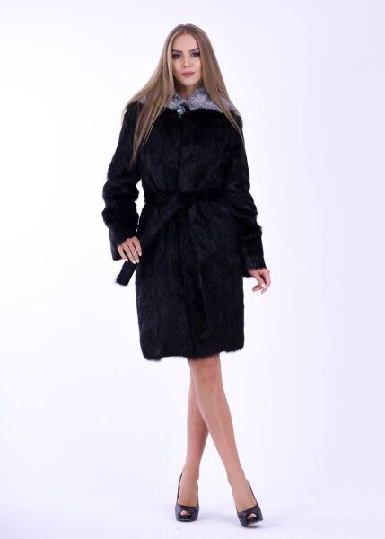 

Шуба BG-Furs из нутрии с серебристым узором и манжетом 50 Черная (Р-М-16-Ч-Лепесток-Манжет-50)