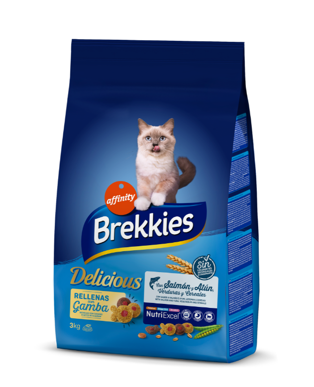 

Сухой корм для кошек Brekkies Cat Delice Fish 3 кг с рыбой, хрустящие крокеты с тунцом и лососем
