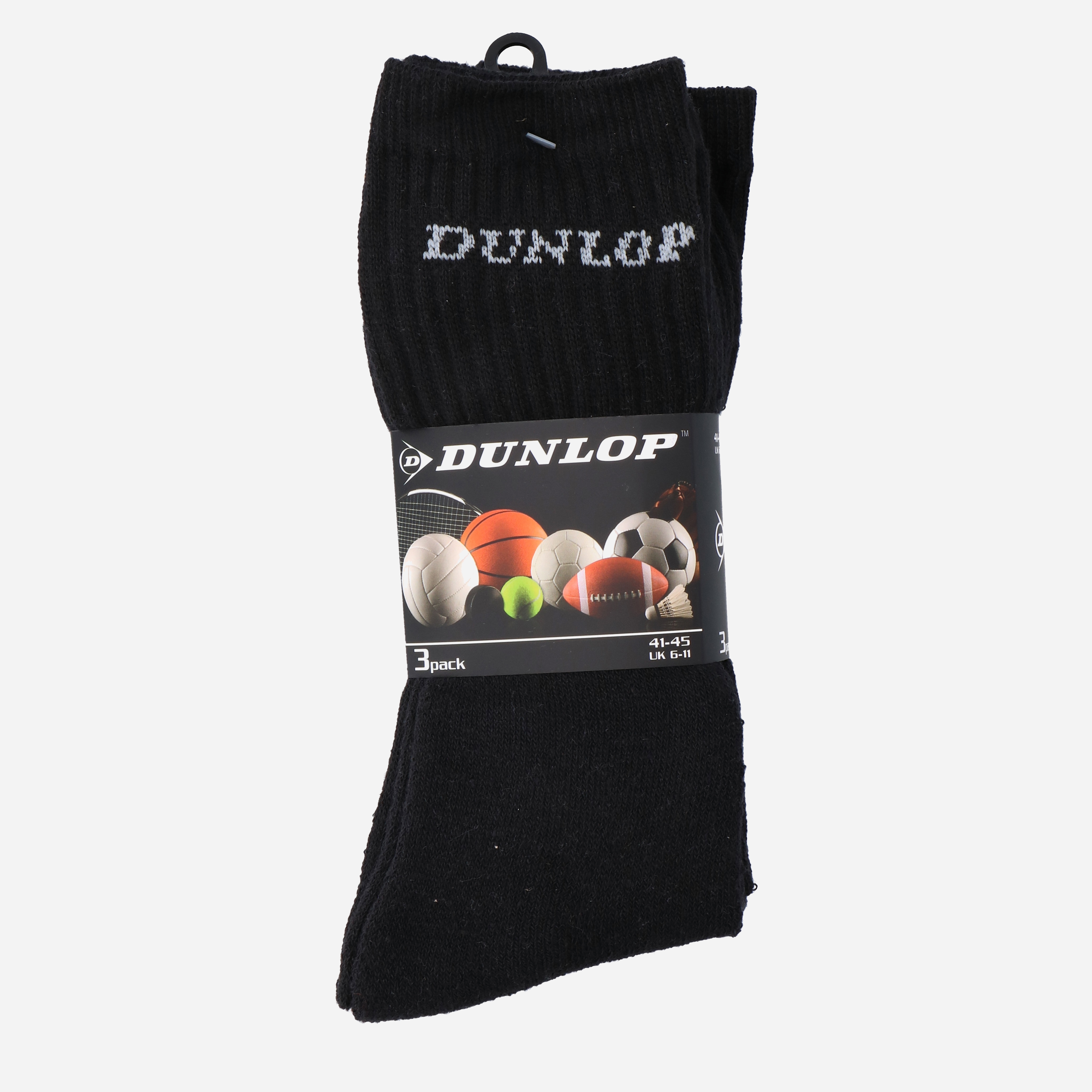

Комплект носков Dunlop 871125207884 - 3 пары Черный, Комплект носков Dunlop 871125207884 41-45 3 пары Черный
