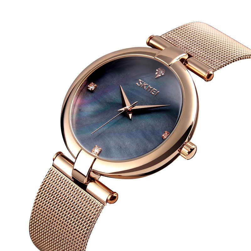 

Женские часы Skmei 9177 rose gold/black