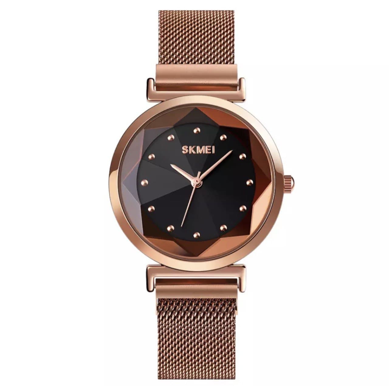 

Женские часы Skmei 1709 rose gold/black розовое золото