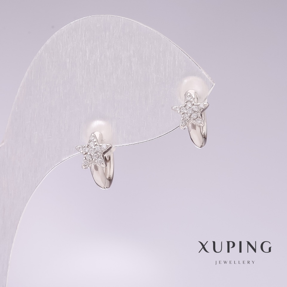 

Серьги Xuping родий, 6х10мм, ida31010