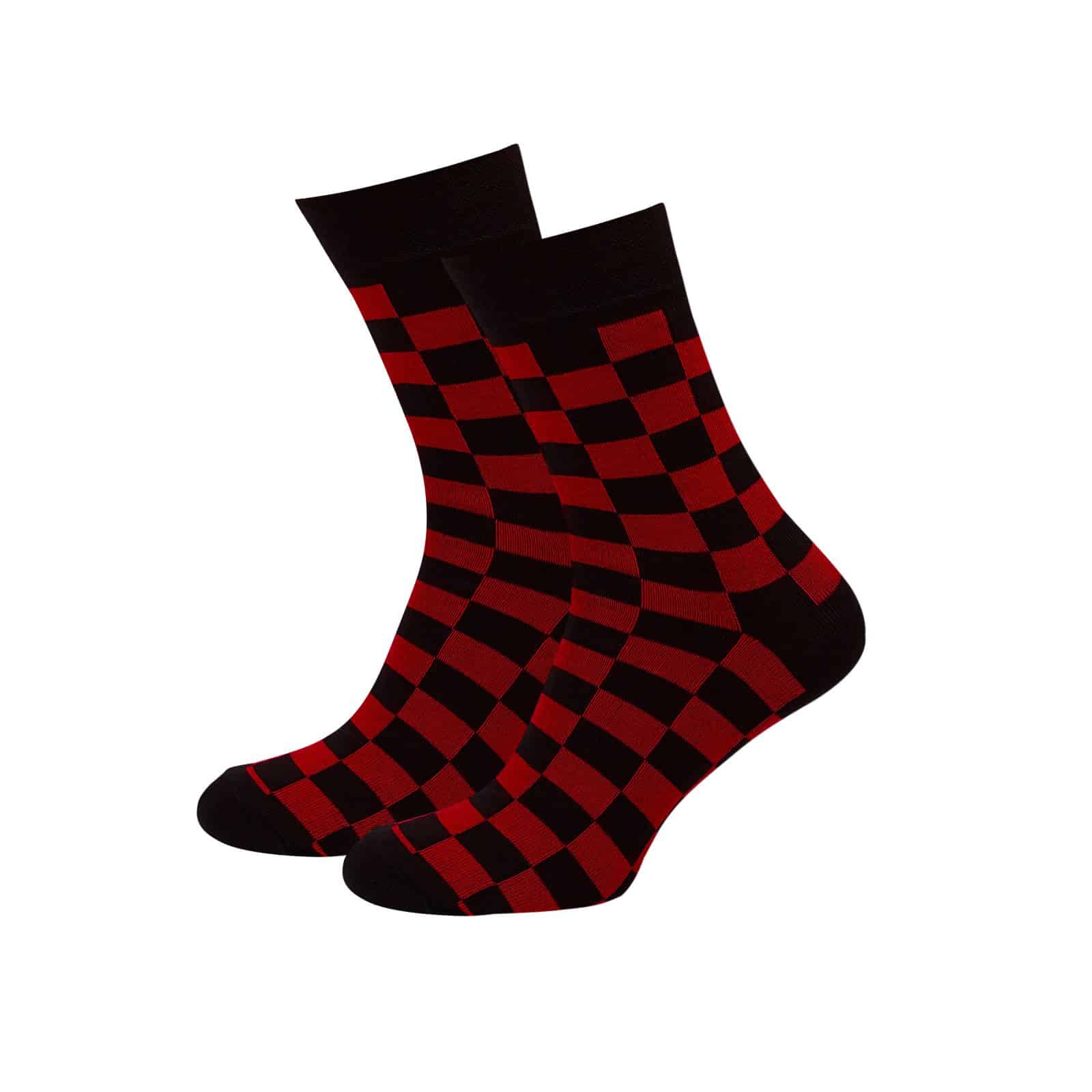 

Шкарпетки NS Socks Black-Red Cube Socks Women Socks 38-40 Чорно-Червоні