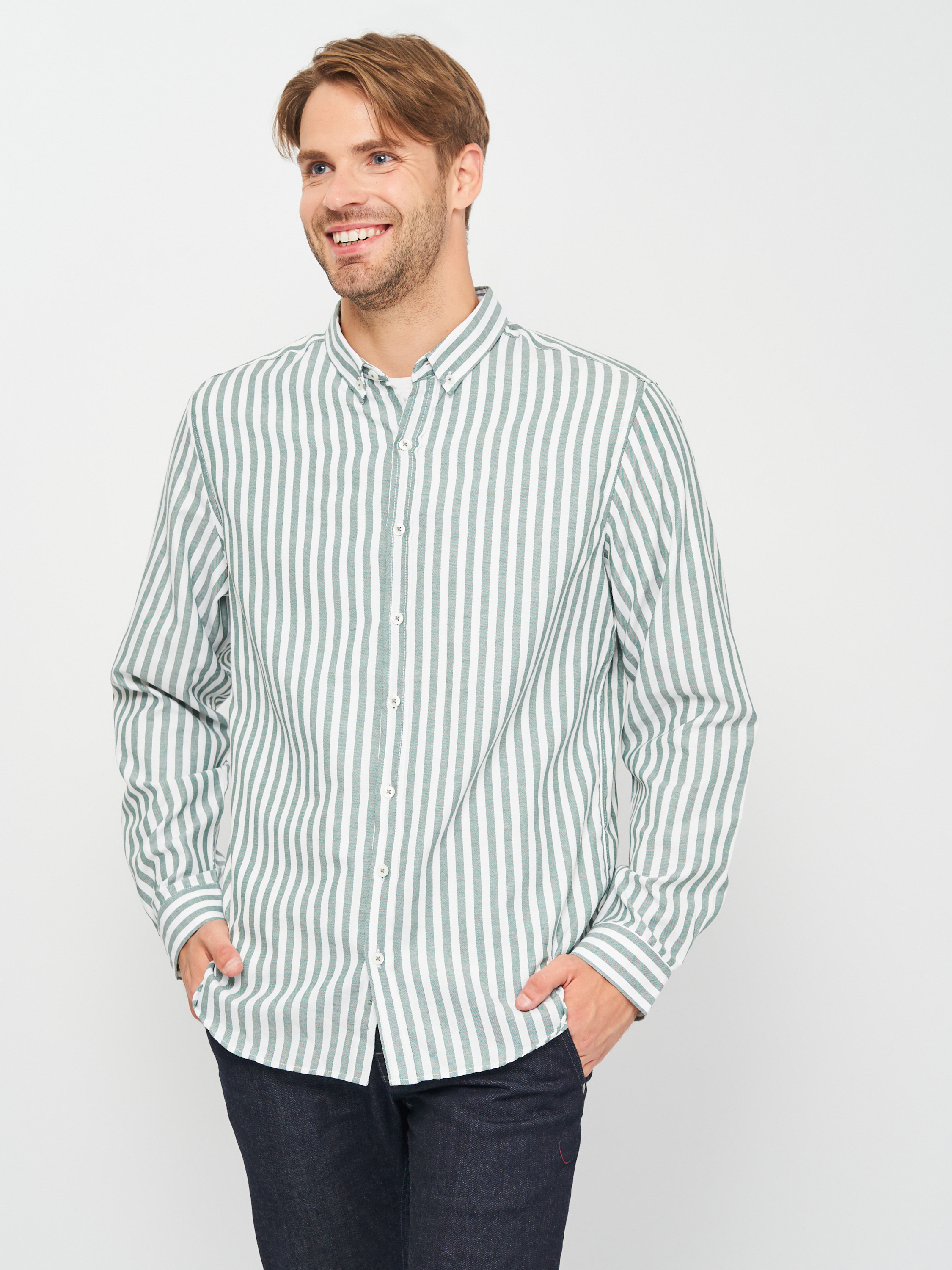 

Рубашка Koton 0YAM64056OW-11O XL Green Stripe