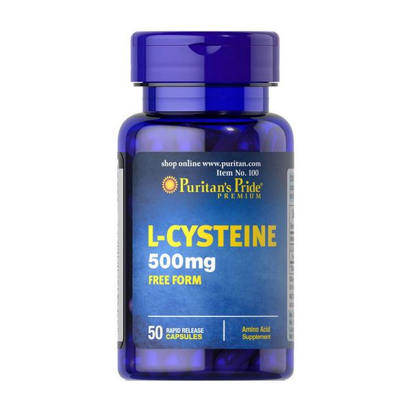 

L-цистеин Puritan's Pride L-Cysteine 500 mg 50 капсул