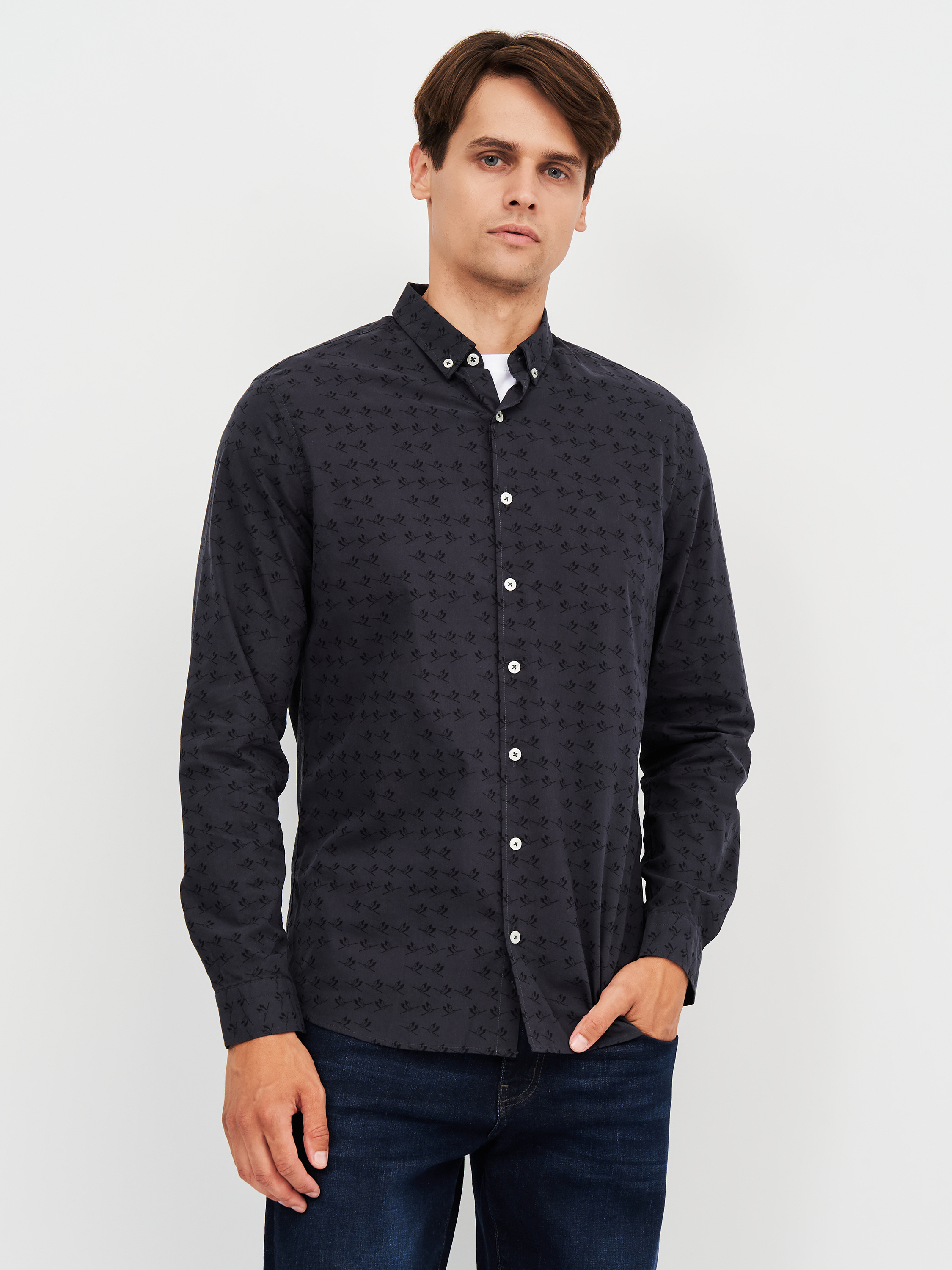 

Рубашка Koton 0YAM64005OW-06A  Antrasit Design, Рубашка Koton 0YAM64005OW-06A S Antrasit Design