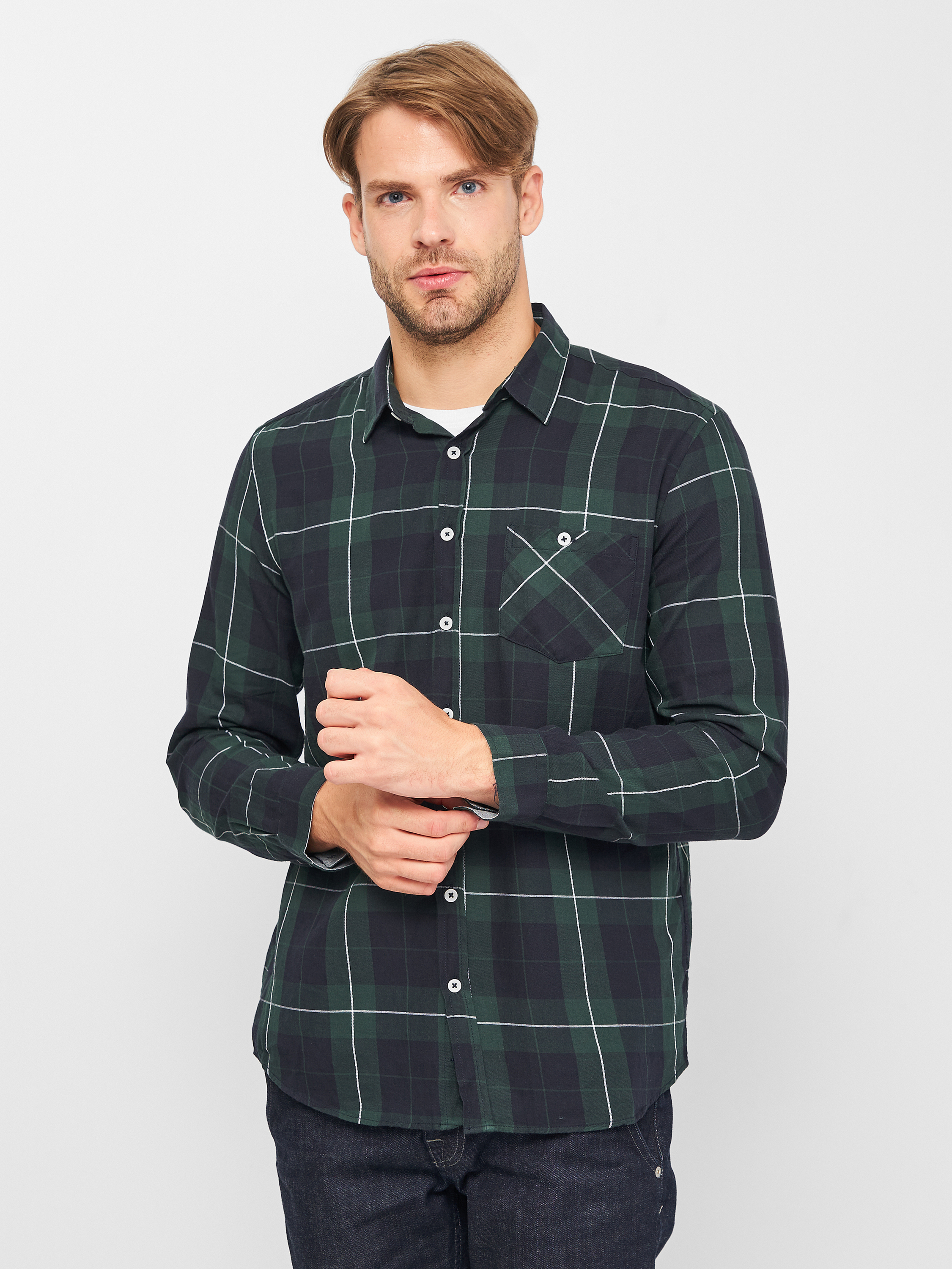 

Рубашка Koton 0YAM64297OW-02P M Green Check
