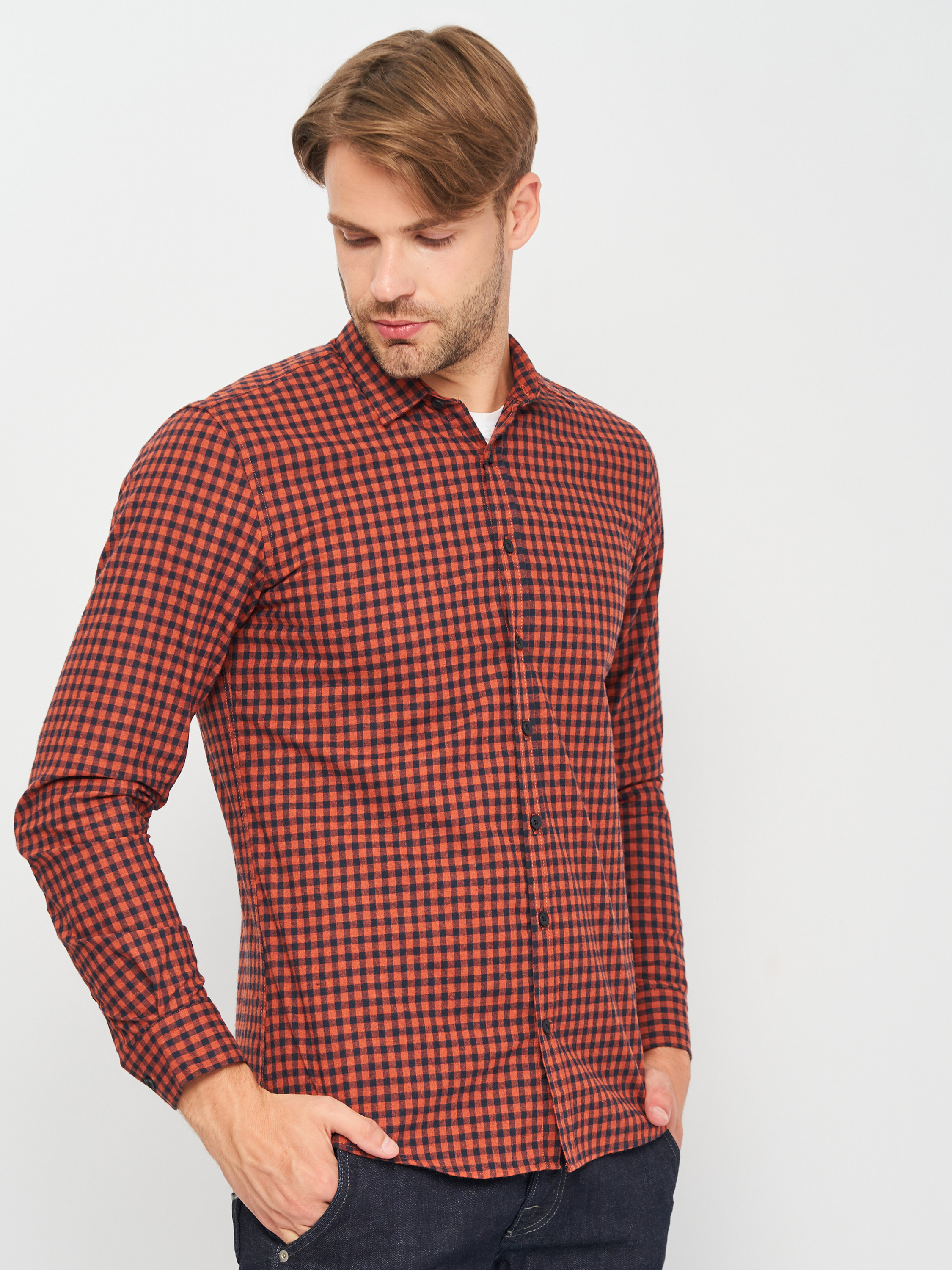 

Рубашка Koton 0KAM64706LW-14W S Orange Check