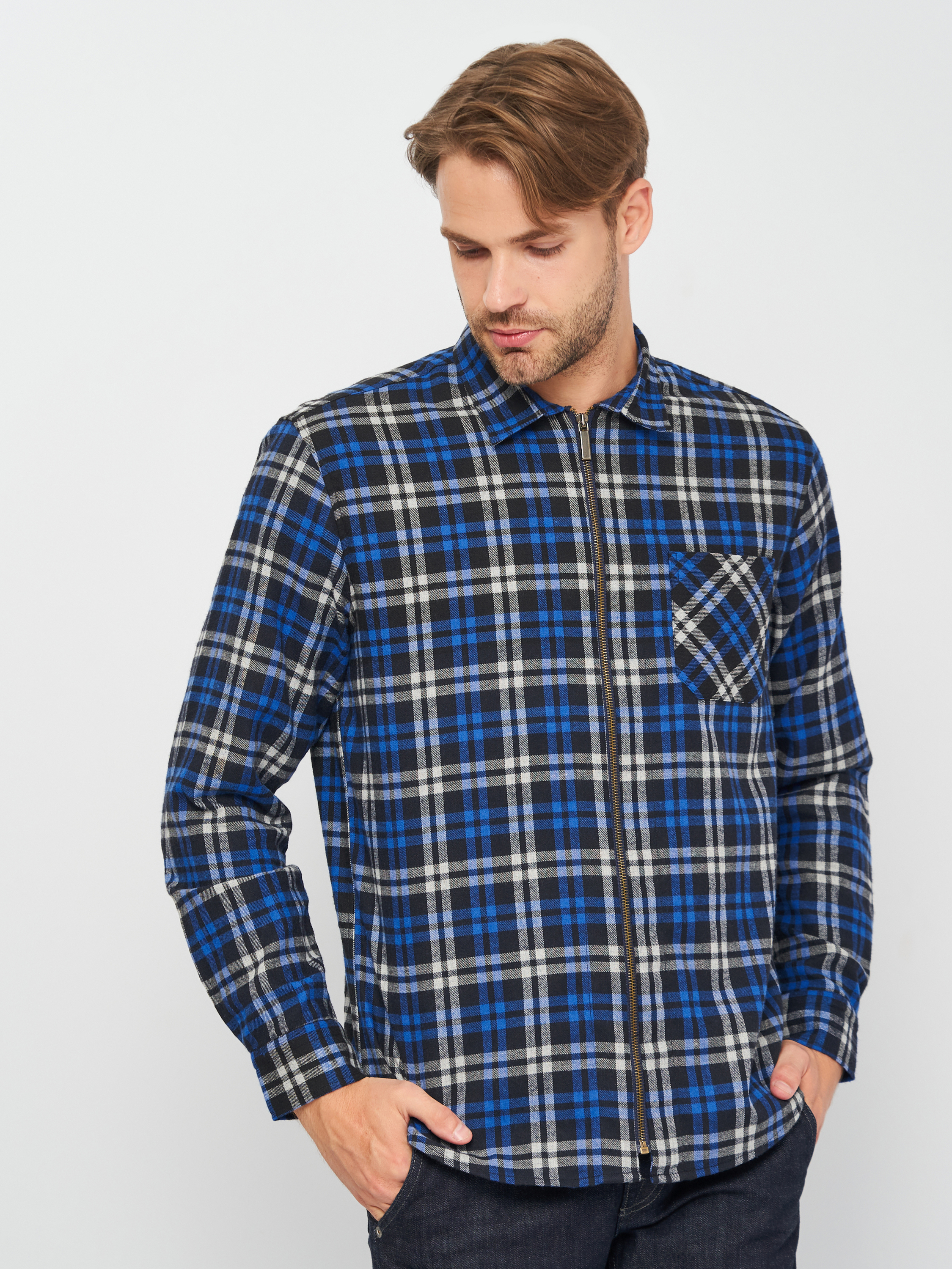 

Рубашка Koton 0KAM65662BW-03O XL Blue Check