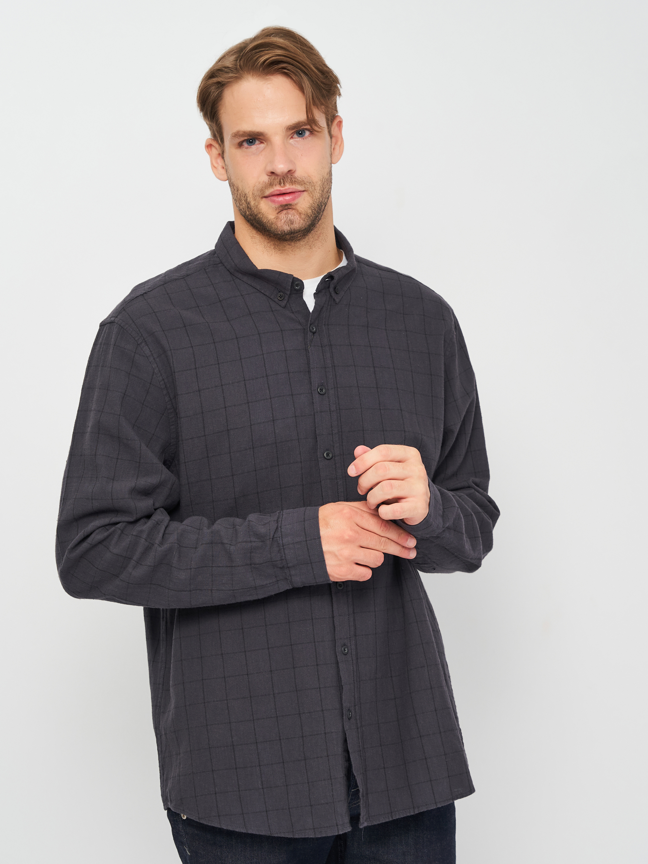 

Рубашка Koton 0KAM61237NW-06A XXL Antrasit Design