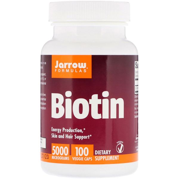 

Биотин В7 Jarrow Formulas Biotin 5000 mcg 100 капсул