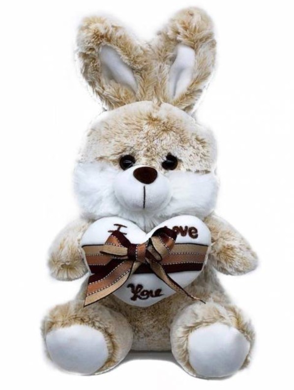 

Плюшевый зайчик HappyToys с сердечком I Love You