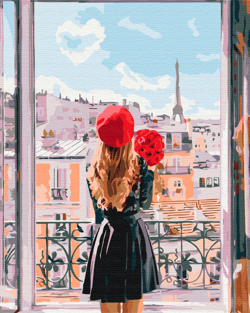

Картина по номерам - Мадемуазель Париж BrushMe 40*50см. (BS27962)