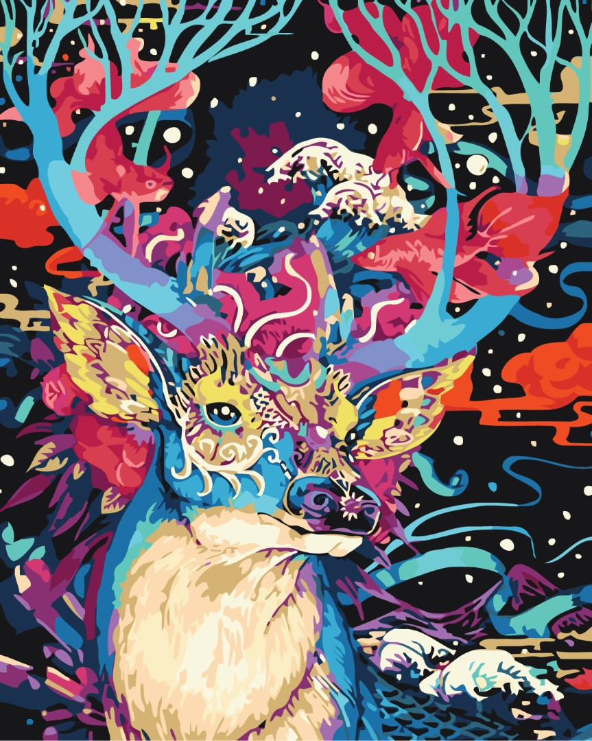 

Картина по номерам - Фантастический олень BrushMe 40*50см. (BS9376)