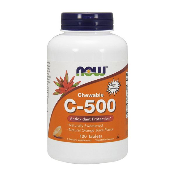 

Витамин C Now Foods C-500 chewable (100 таб) нау фудс