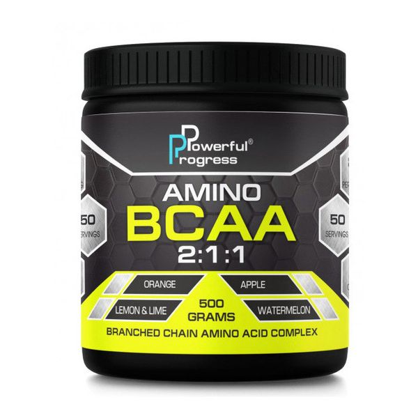 

БЦАА Powerful Progress Amino BCAA 2:1:1 500 грамм strawberry