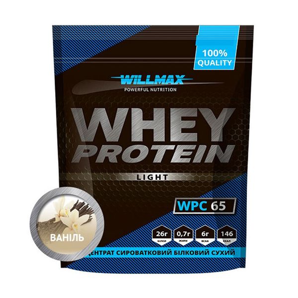 

Сывороточный протеин концентрат Willmax Whey Protein 65 1000 г полуничний джем