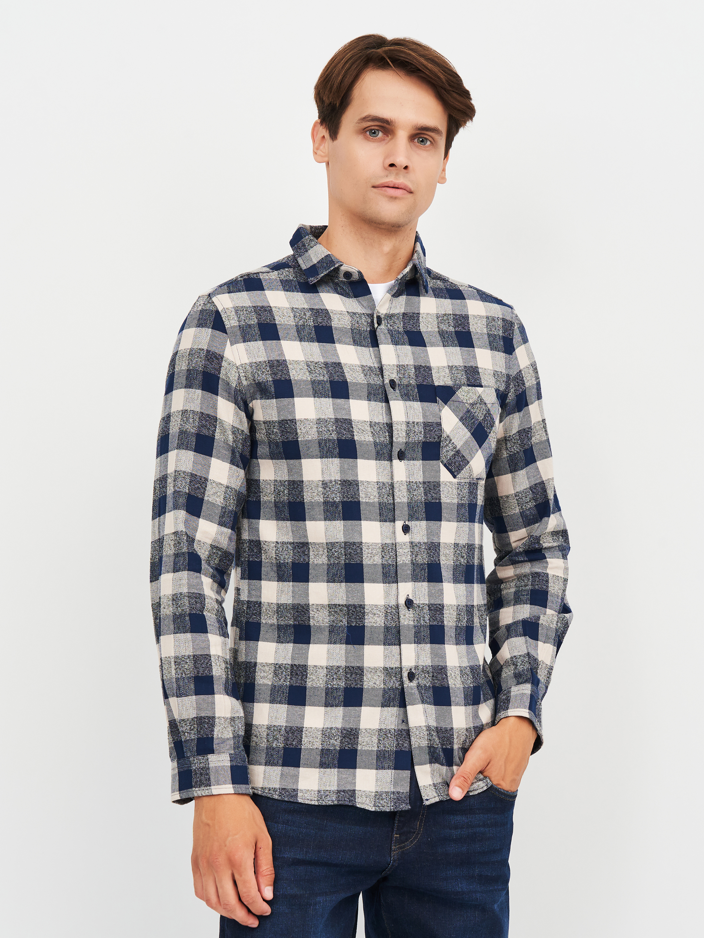 

Рубашка Koton 9KAM64198OW-77P S Marine Check
