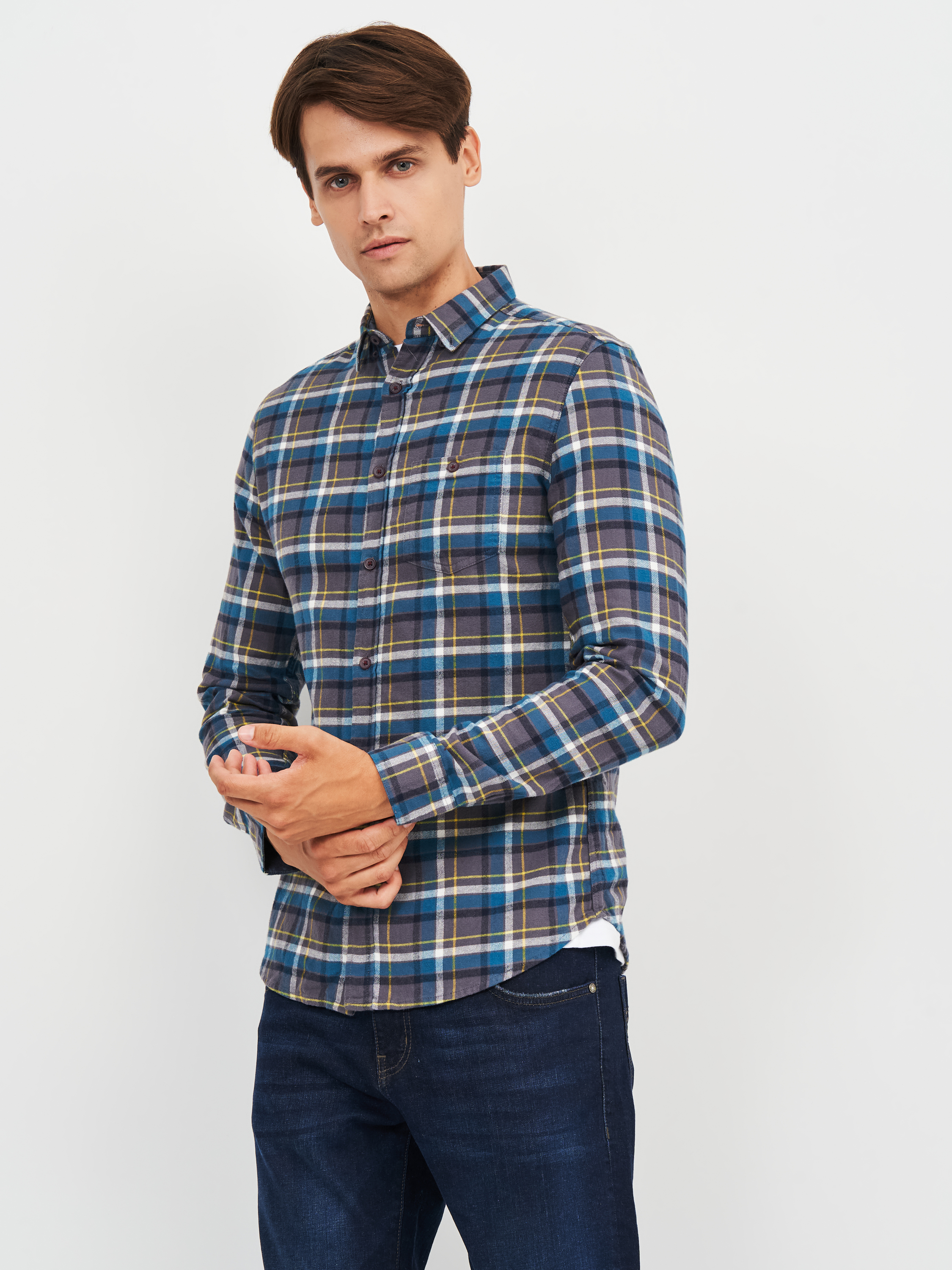 

Рубашка Koton 9KAM65020OW-03P S Grey Check
