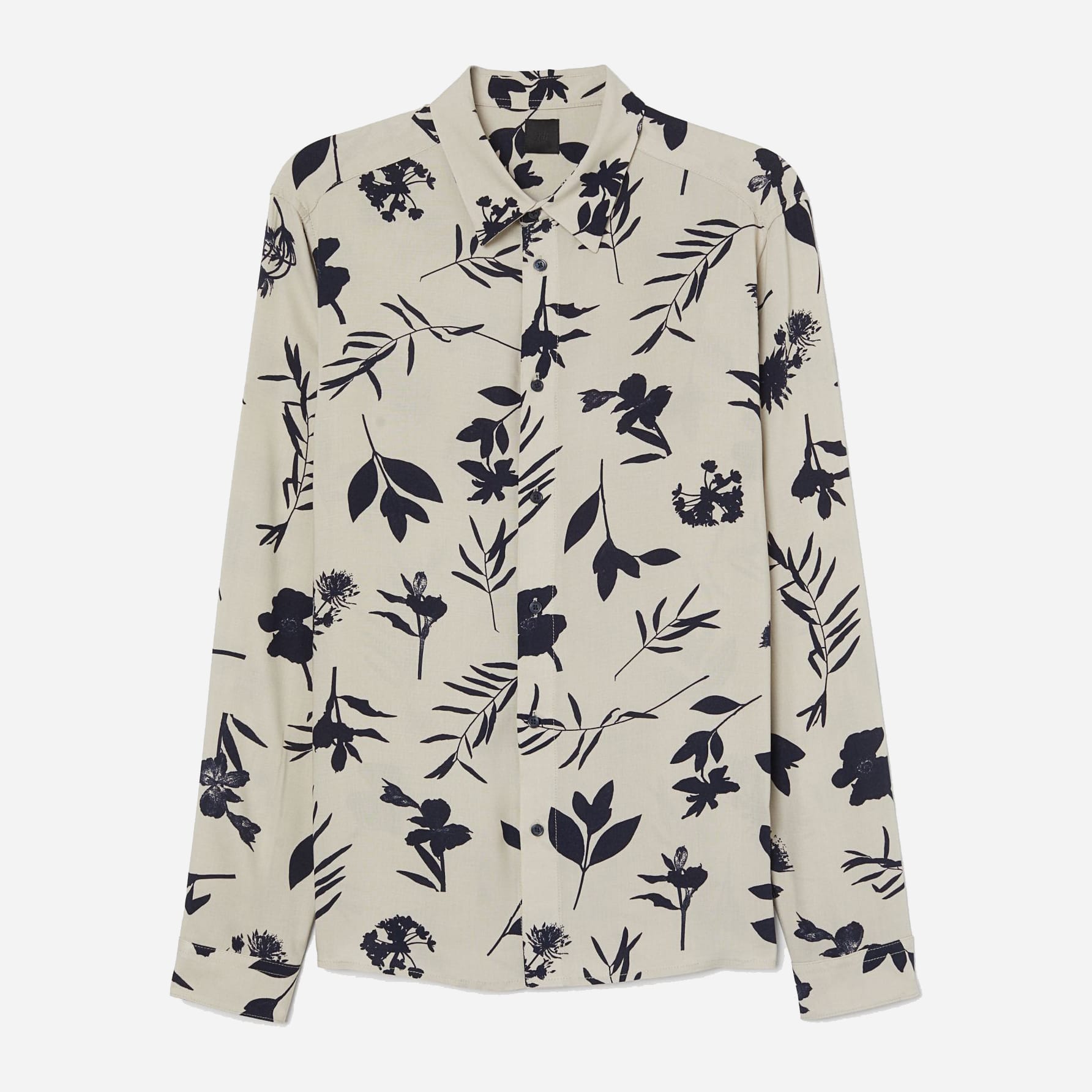 

Рубашка H&M 1007-6953250 M Бежевая с синим