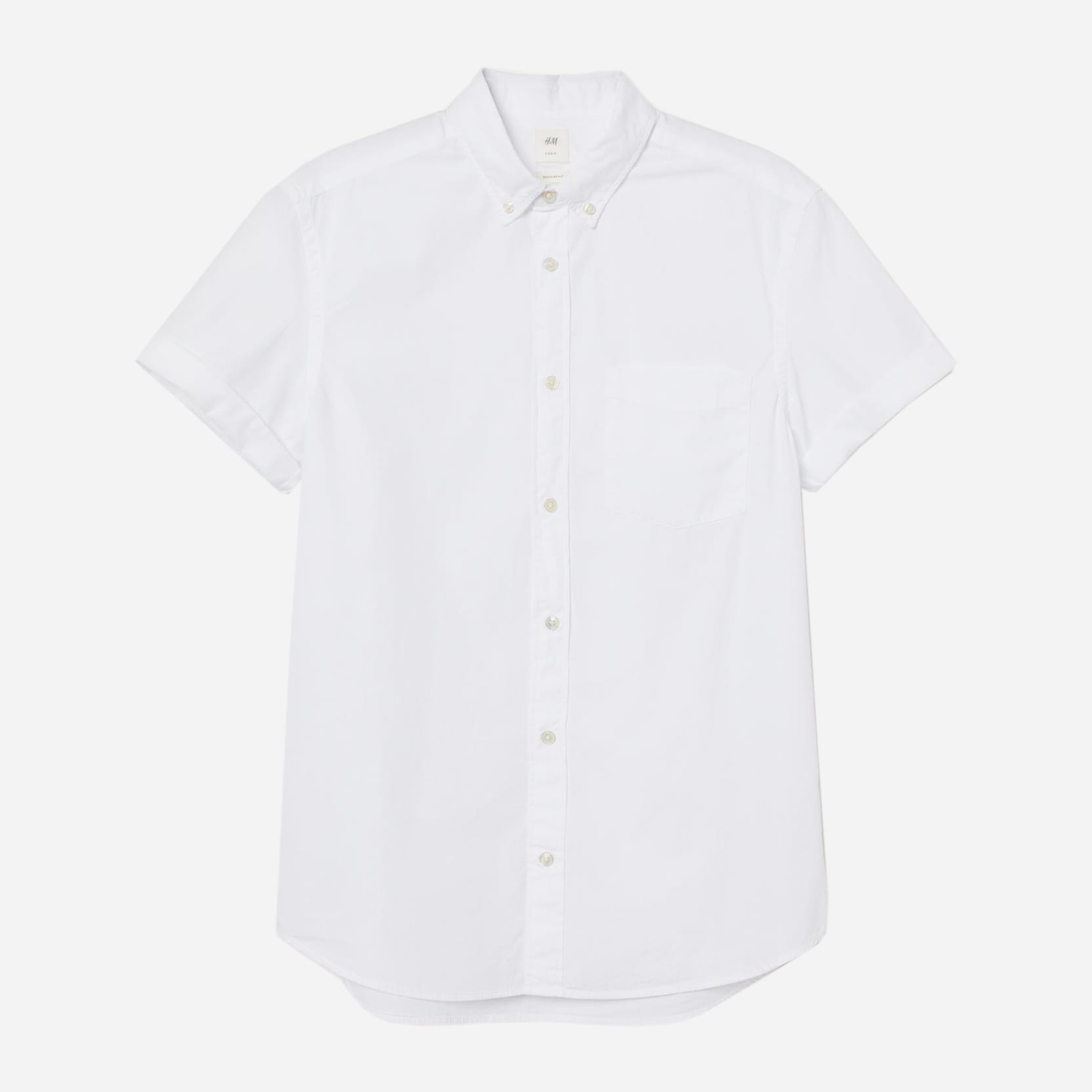 

Рубашка H&M 1706-7156109  Белая, Рубашка H&M 1706-7156109 L Белая